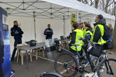 Photo des jeunes des PEP18 à la sortie prévention routière