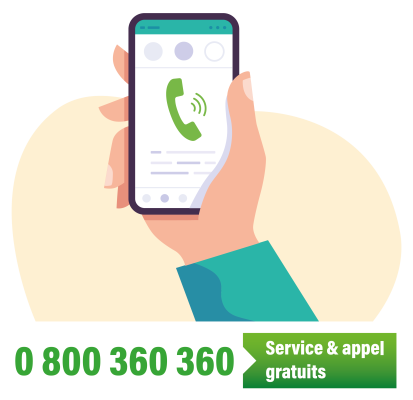 illustration représentant un téléphone dans une main