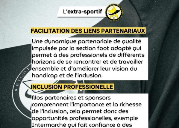Flyer de l'ES Trouy avec les équipes des PEP18 - sport adapté aux personnes en situation de handicap dans le Cher