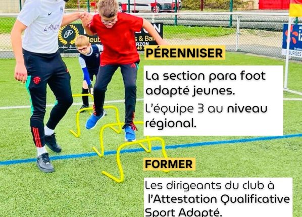 Flyer de l'ES Trouy avec les équipes des PEP18 - sport adapté aux personnes en situation de handicap dans le Cher