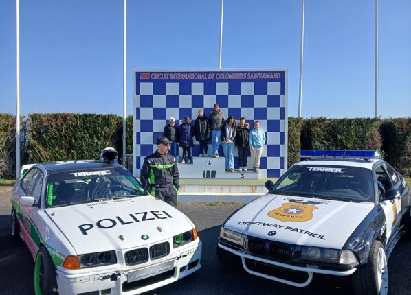 photo du podium des jeunes des PEP18 lors d'une compétition de Drift  dans le Cher